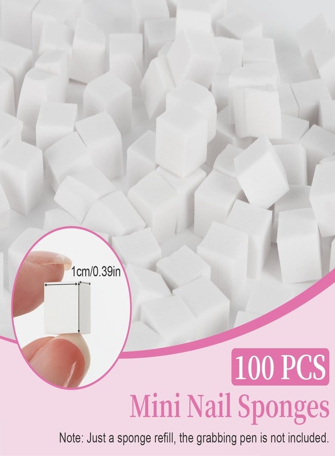 RAQEHO Nail Sponges Refills for Ombre - 100PCS Mini Ombre Nail Sponge Bulk (without Tool) Nail Art Sponge Refill Aura Nail Art Accessories Gradient Nail Tools for Professional Beginners Home Salon Use - Image 2